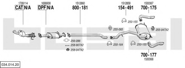 BOSAL 034.014.20 Exhaust System